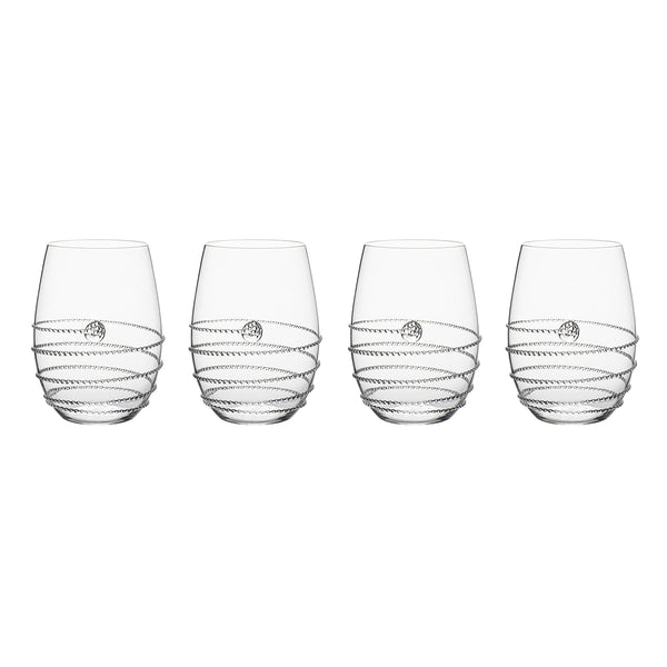 Juliska Isabella Acrylic Stemless Wine Glass Set of 8 | Clear | Os
