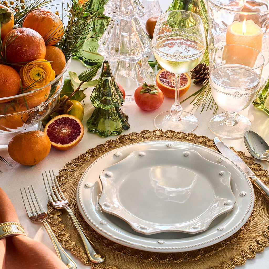 Berry & Thread Collection and Graham glassware within a place setting