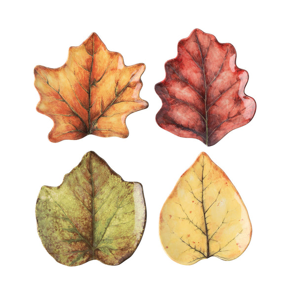 Forest Walk Leaf Plate Assorted Set 4