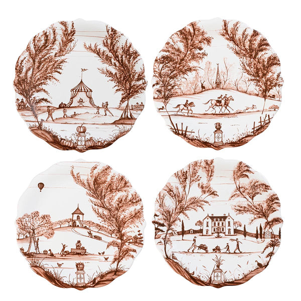 Country Estate Harvest Party Plate Assorted Set 4