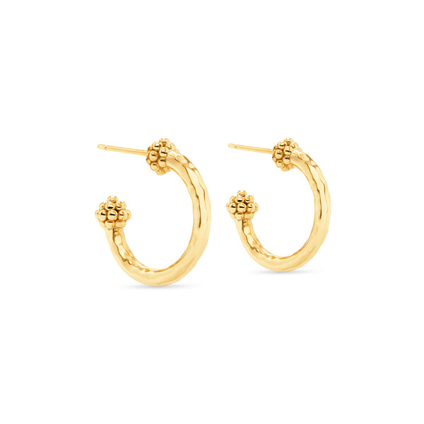 Berry Hoop Earrings - Gold